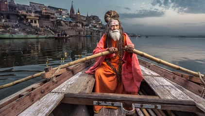 Auf dem Ganges in Varanasi