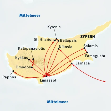 Traditionelle Bergdörfer auf Zypern