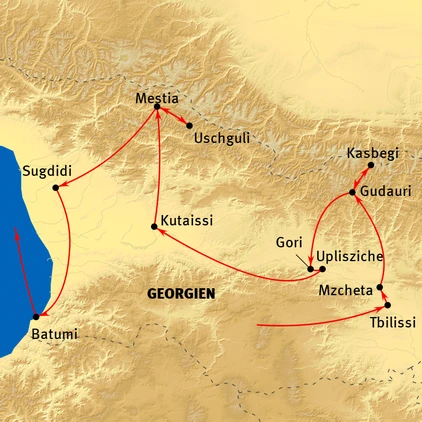 Das Dorf Ushguli in Swanetien