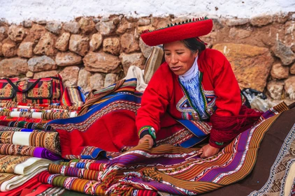 Weberin im Urubamba-Tal