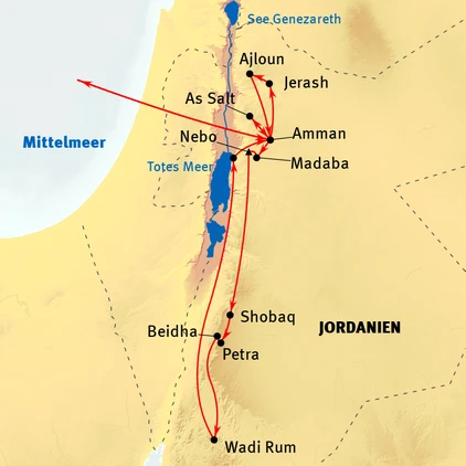 Felsformation im Wadi Rum