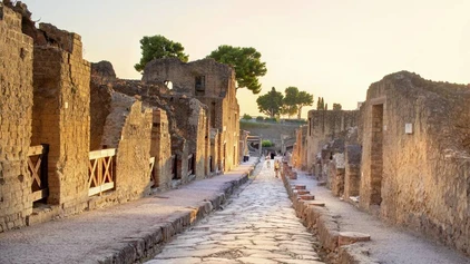 Eine Straße in Pompeji