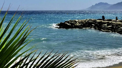 Traumstrand an der Cote d'Azur in Cannes