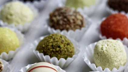 Eine Auswahl belgischer Pralinenspezialitäten