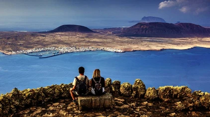 Blick vom Mirador del Río auf Lanzarote