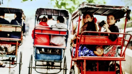 Rikschafahrt in Delhi