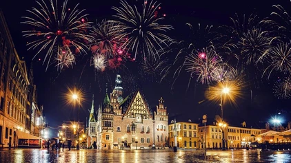 Feuerwerk in Breslau
