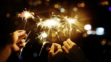Wunderkerzen an Silvester
