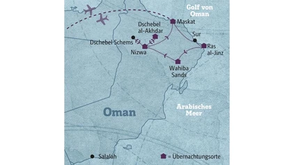 Das Wadi Bani Khalid im Oman
