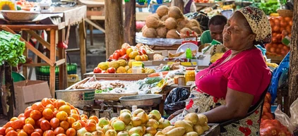Händlerin auf dem Markt