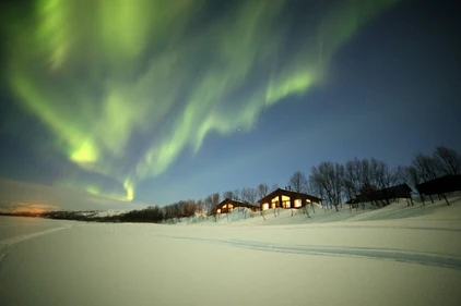Nordlichter am Finnischen Nachthimmel