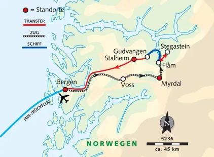 Blick auf die Fjordwelt rund um Myrkdalen - Peter Bartel