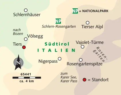 Kapelle in St. Zyprian mit dem Rosengarten - David Rieger (Hotel Vajolet)