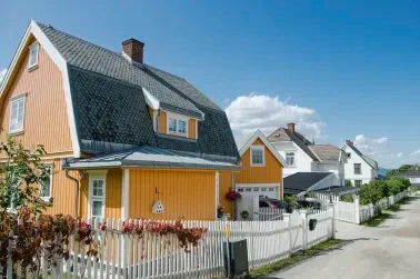 Typische Häuser in Lillehammer