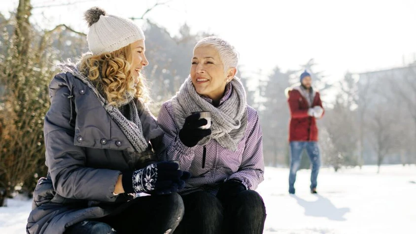 Winterstimmung in einem Park in Wien