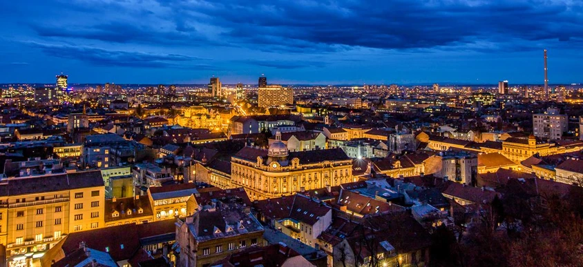 Zagreb am Abend