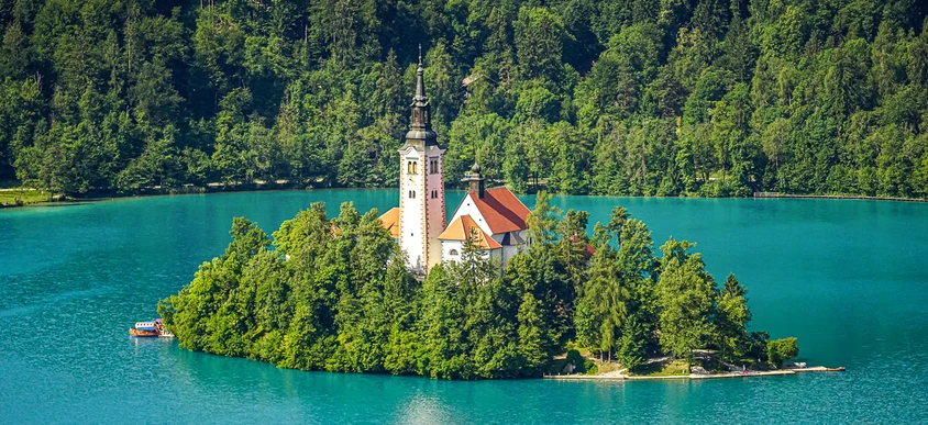 Kirche auf dem Bled See