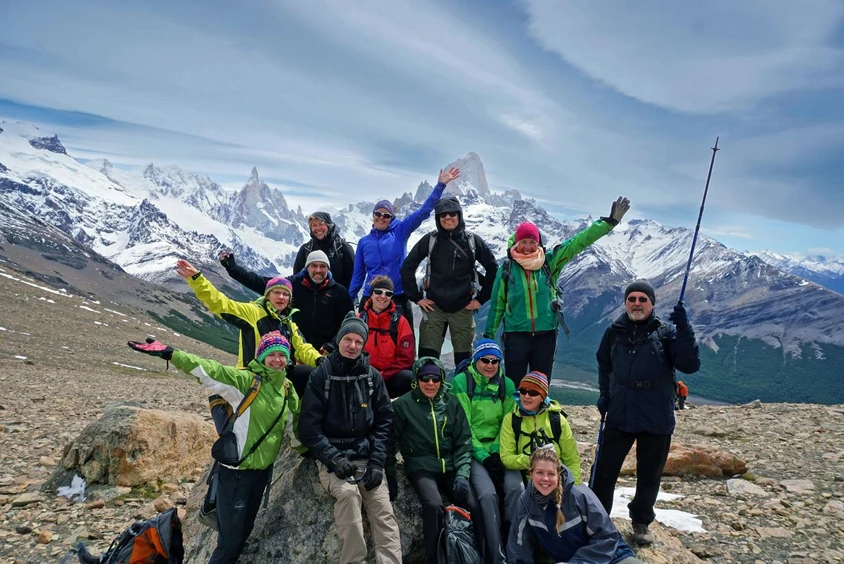 Gruppenfoto am Loma del Pliegue Tumbado