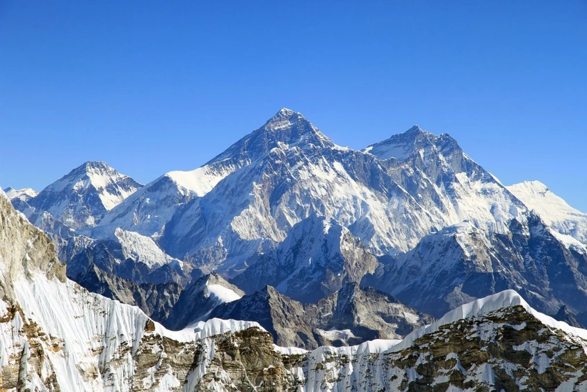 Blick vom Pacharmo Peak auf den Mount Everest
