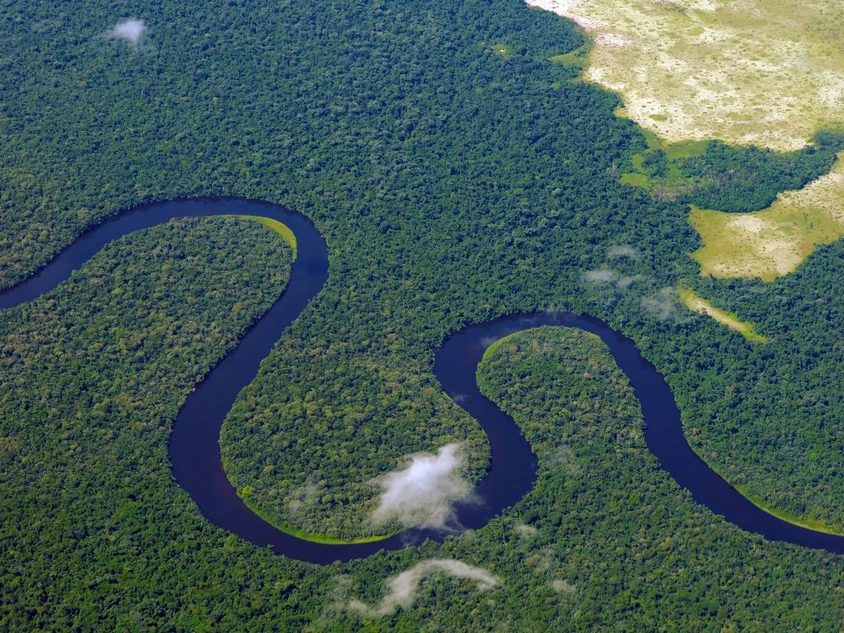 Odzala Nationalpark von oben