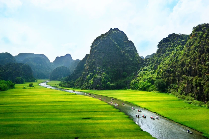 Vietnam Reise: Bauer und Büffel
